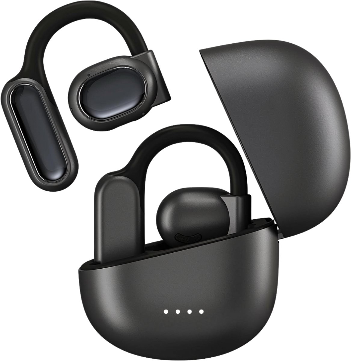 SNJY® Bone Conduction Headphone - Sporthoofdtelefoon Draadloos - Sport Oordopjes - Hardloop Oortjes - Zwart