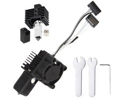 0,4 mm gehard stalen hotend-kit voor Bambu Lab X1 Carbon/X1/X1C/P1S/P1P printers, geheel metalen hot end-nozzle met ventilator, inbussleutel, 550°C hoge temperatuur, vervanging voor