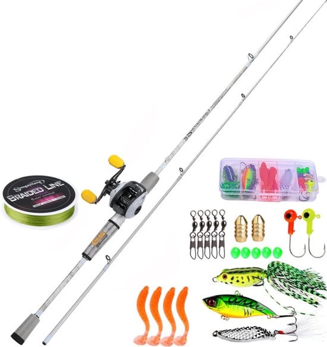 Spinning en Casting Hengel Combo's met Grafiet - 2Pc Blanks voor Bas Vissen