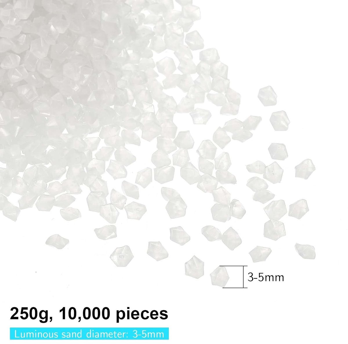 250g Tuin Grind en Decoratieve Steentjes voor Tuin, Aquarium en Binnenplaats Versiering (Wit)