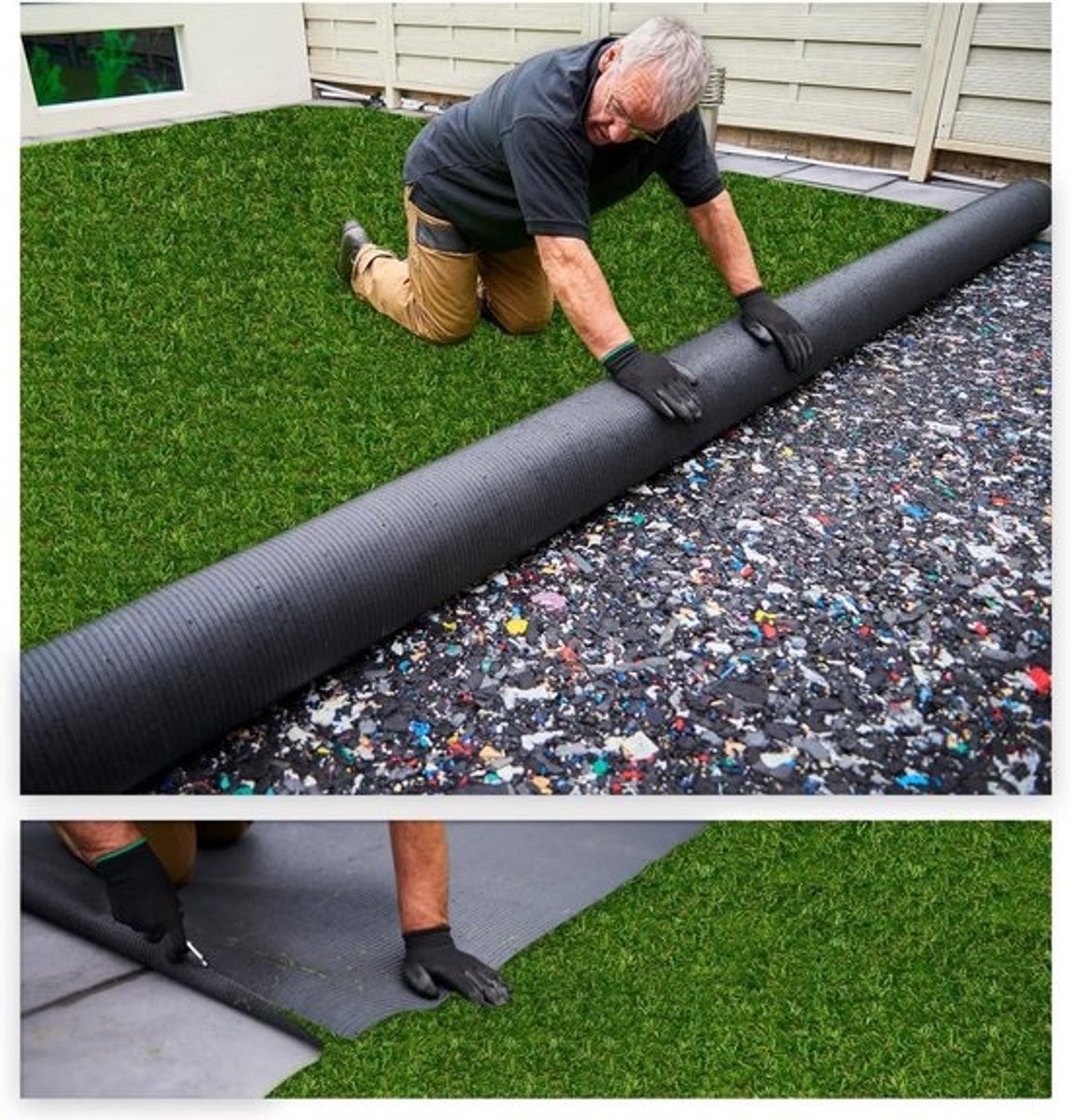 Kwalitatief Kunstgras Rol 200cm Breed - Weerbestendig Gazontapijt met Drainage voor Tuin en Balkon