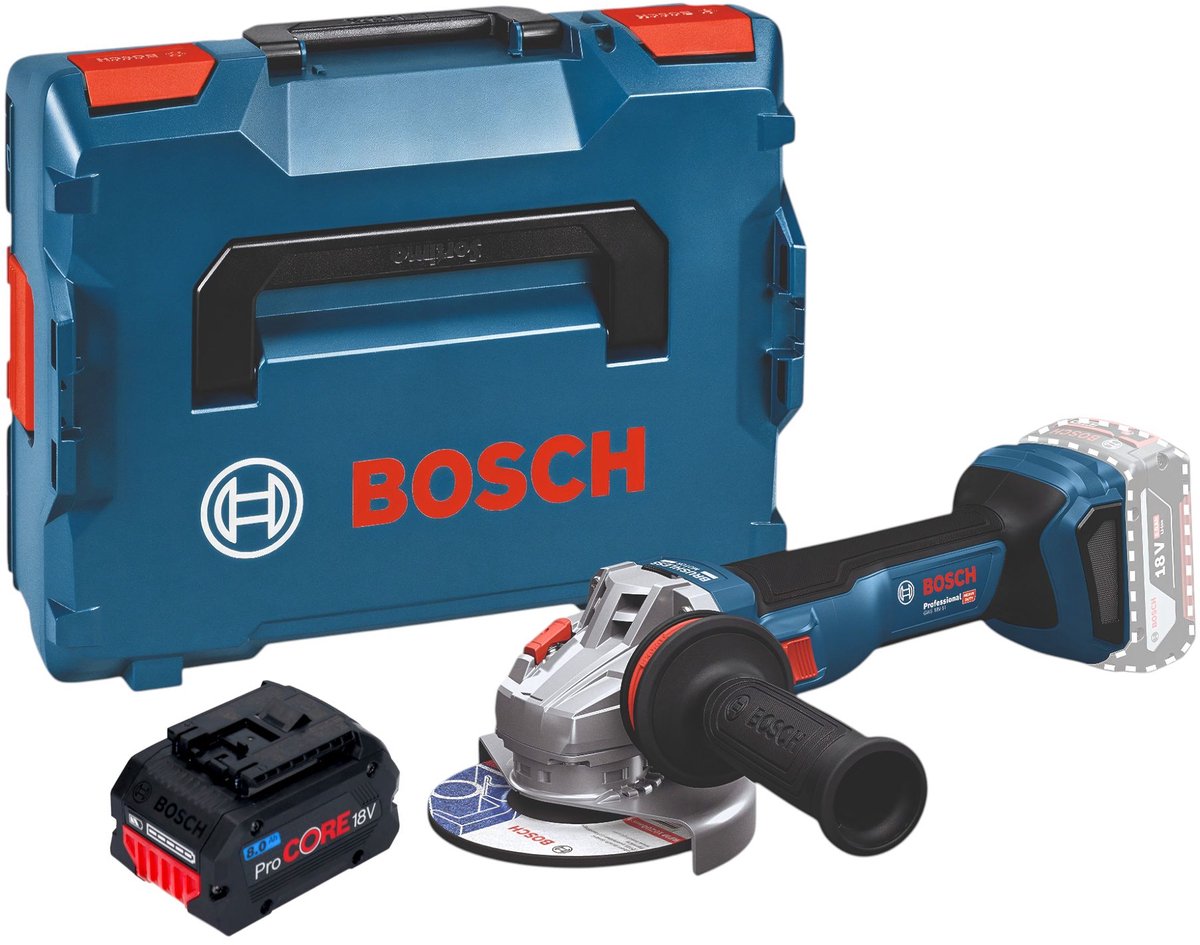 Bosch GWS 18V-11 Professional accu haakse slijper 18 V 125 mm borstelloos + L-Boxx ( 06019N4102 ) - zonder accu, zonder oplader