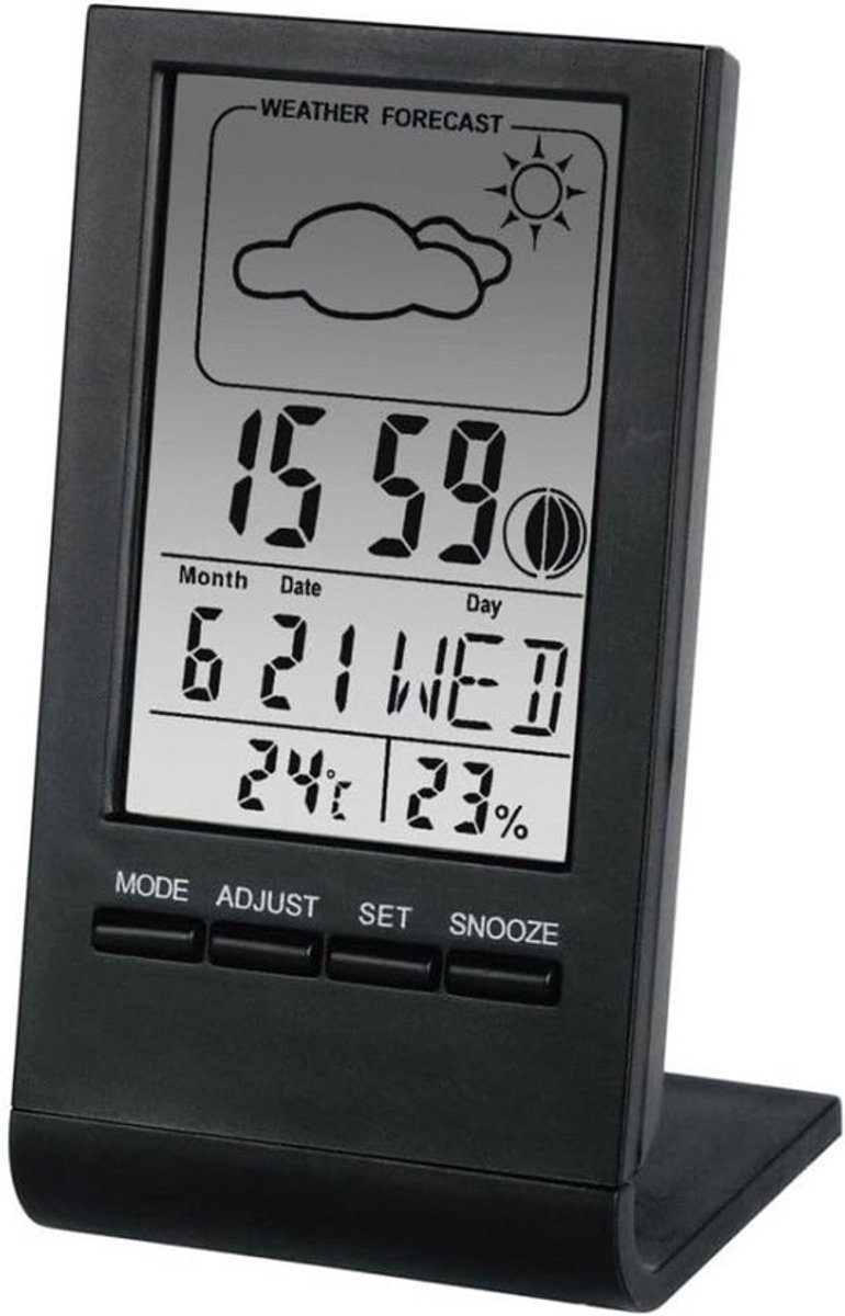 Digitale Thermometer en Hygrometer met LCD-scherm en Weersvoorspelling