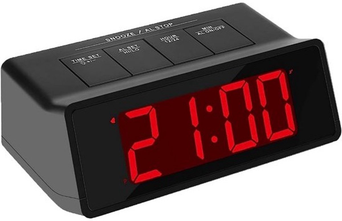 Digitale LED Wekker met Snooze, Verstelbare Helderheid en Nachtmodus