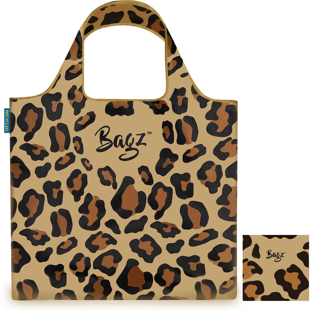 Bagz Wild Leopard Opvouwbare Boodschappentas