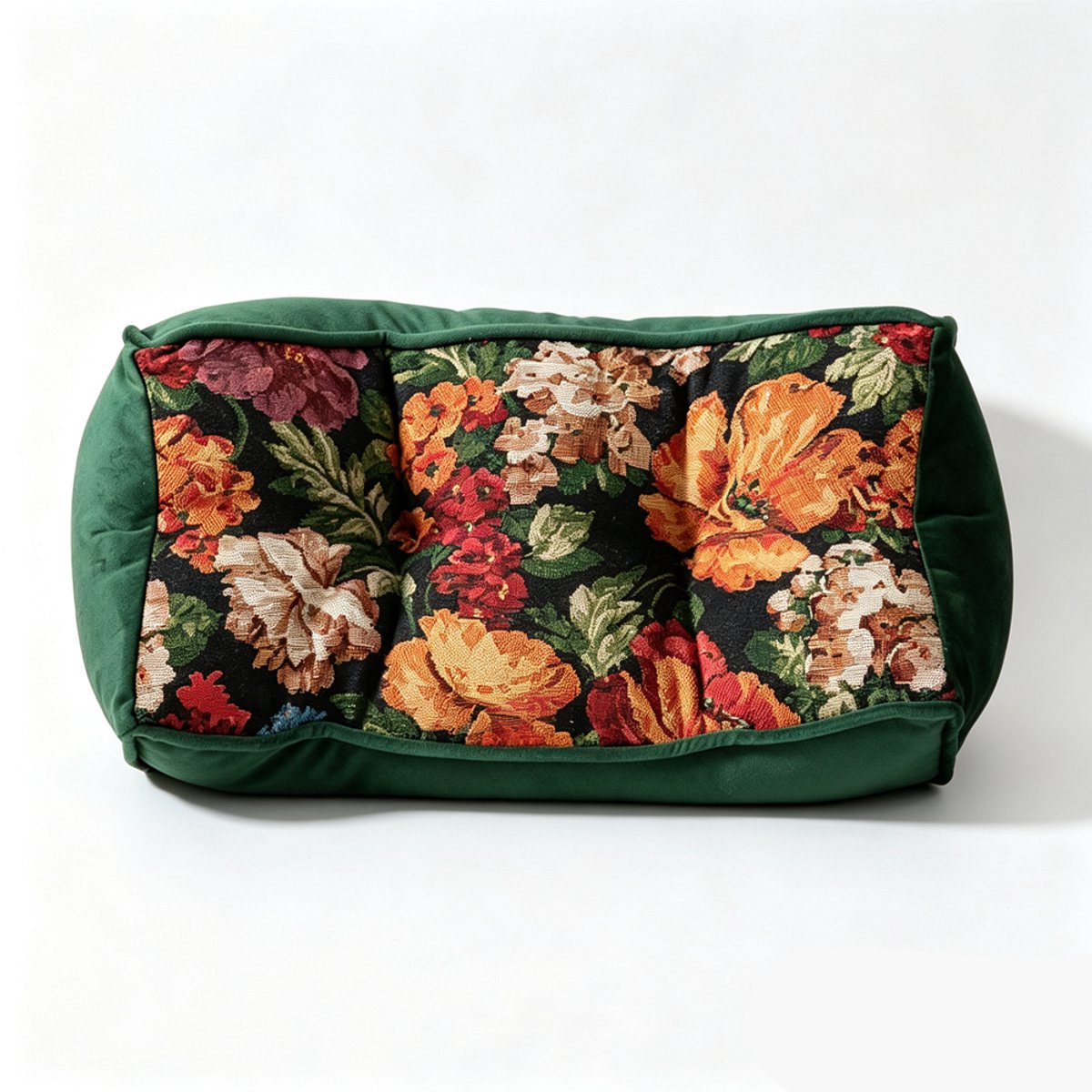 Sierkussen - Rugkussen - Lendekussen - Kantoor - Auto - Woonkamer Decoratie - Luxe kussens voor woonkamer & bank - Inclusief binnenkussen - Niet-afneembaar - 38x18x13CM - Donkergroen