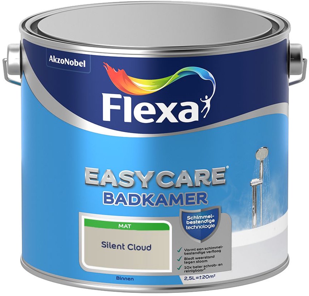 Flexa - Easycare Badkamer - Silent Cloud - 2,5 L - Kleur Van Het Jaar 2027