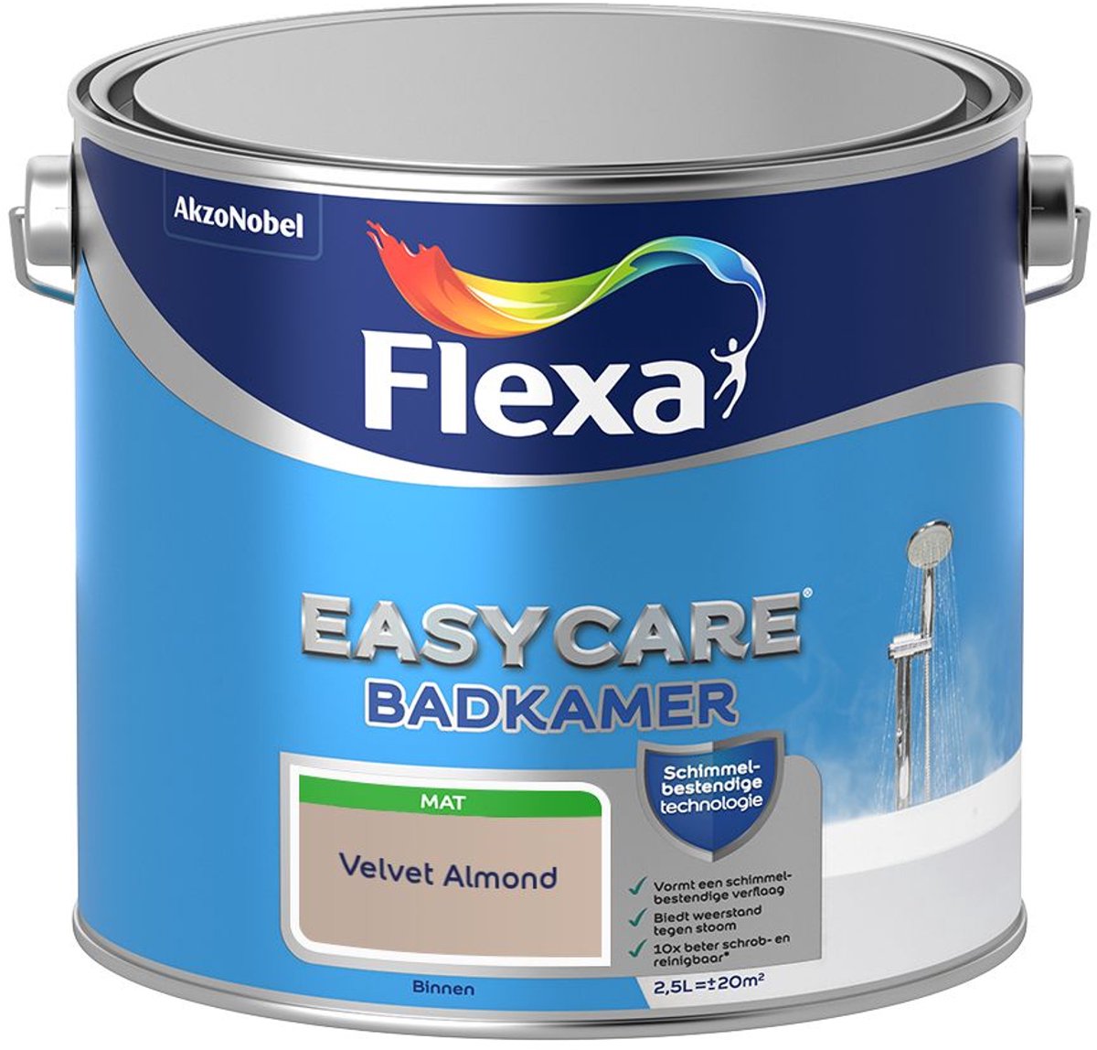 Flexa - Easycare Badkamer - Velvet Almond - 2,5 L - Kleur Van Het Jaar 2027