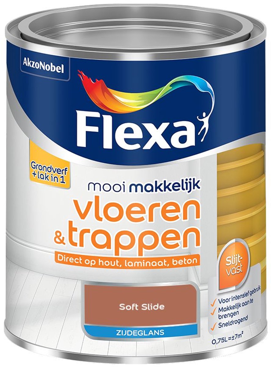 Flexa - Mooi Makkelijk Vloeren & Trappen Zijdeglans - Soft Slide - 750 Ml - Kleur Van Het Jaar 2027