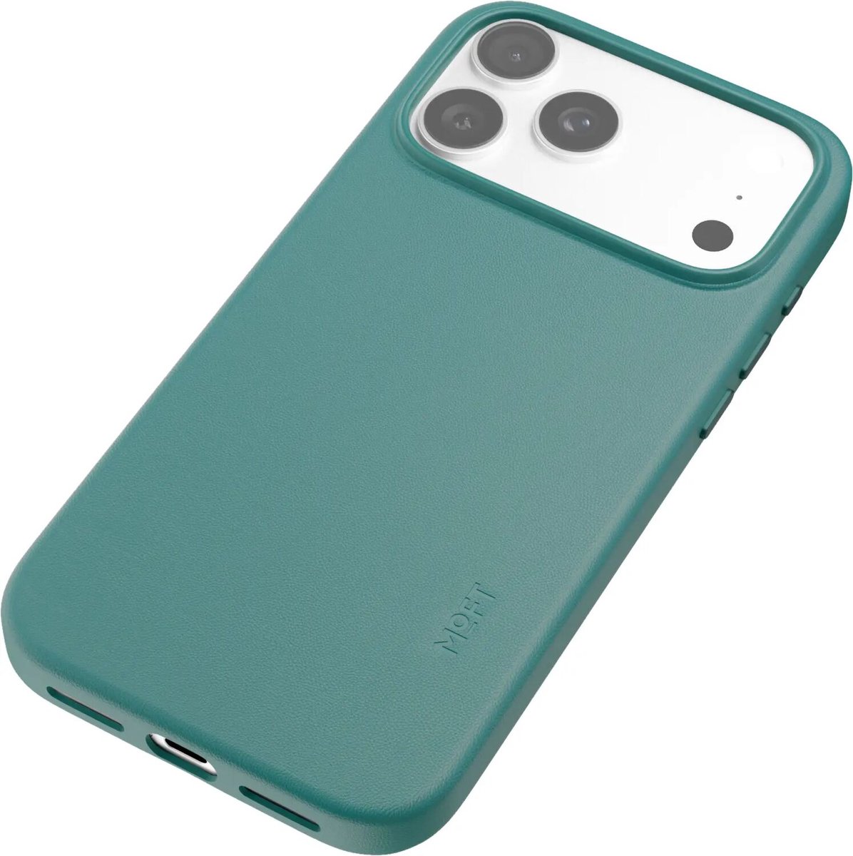 MOFT Hoesje Geschikt voor iPhone 18 Pro Max - MOVAS Snap Back Cover - Compatibel met MagSafe - Vegan Leer Case - Beschermhoes Dun - Duurzaam - Petrol