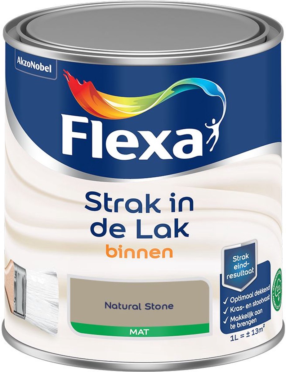 Flexa - Strak In De Lak Binnenlak Mat - Natural Stone - 1 L - Kleur Van Het Jaar 2027