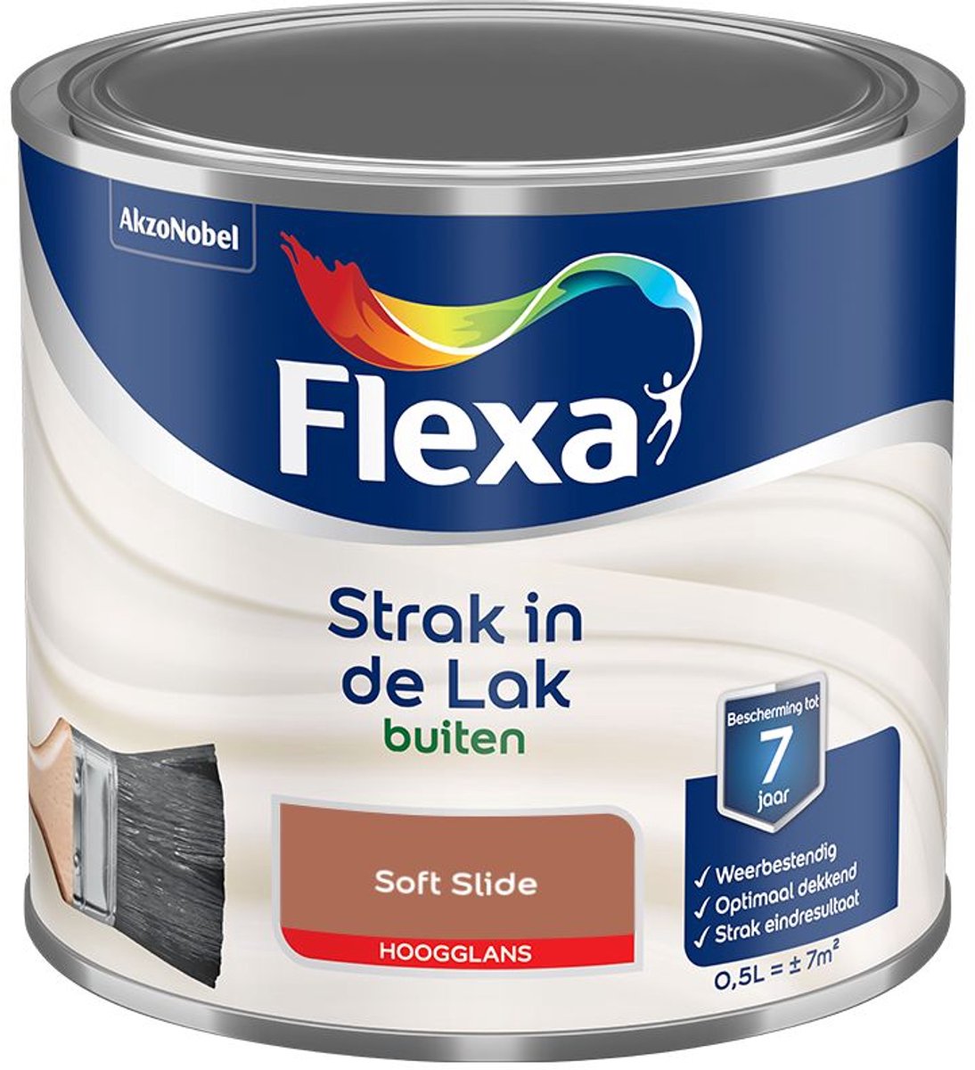 Flexa - Strak In De Lak Buitenlak Hoogglans - Soft Slide - 500 Ml - Kleur Van Het Jaar 2027