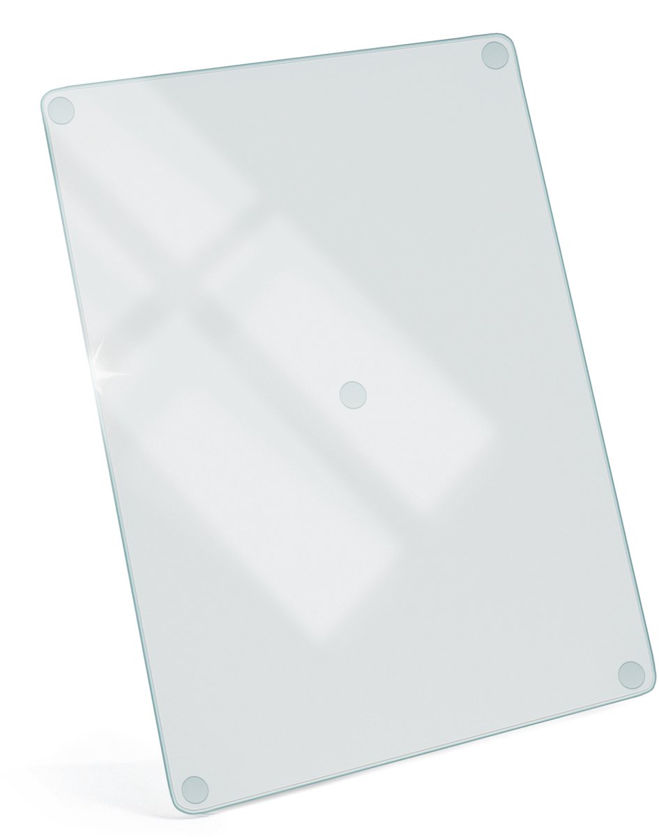 WallMuralia Glazen Snijplank - 52 x 40 cm - Snijplank van Gehard Glas - Transparante Keukenplank - Rechthoekige Snijplank - Beschermplaat Werkblad