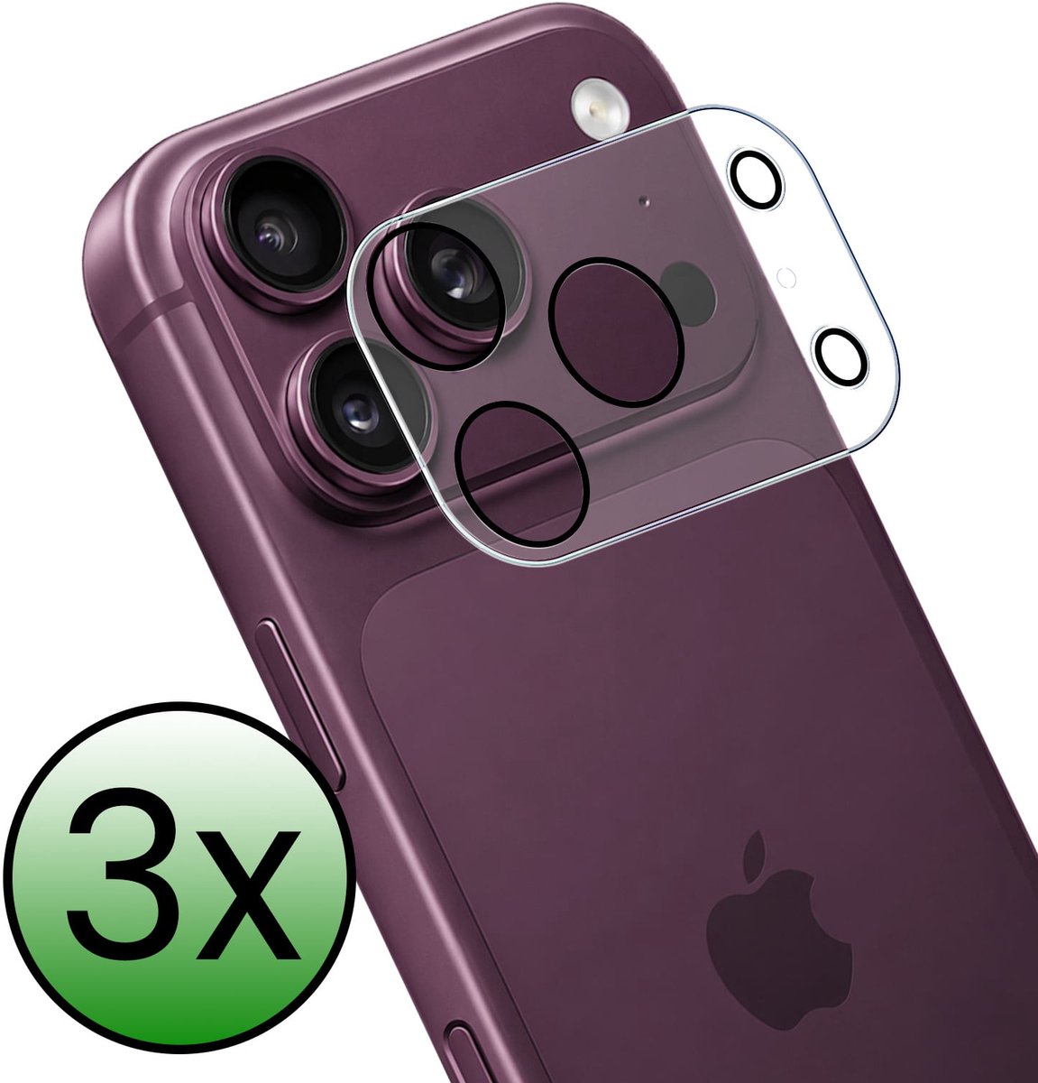 Camera Lens Protector - 3 Stuks Geschikt voor Apple iPhone 18 Pro Max - Camera Screenprotector Beschermglas - Gehard Glas - Tempered Glass - Screen Protector