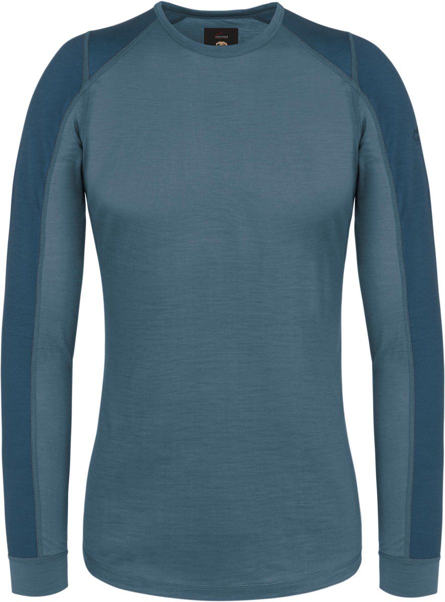 Dames-merino-shirt met lange mouwen „Goulburn“ Blauw