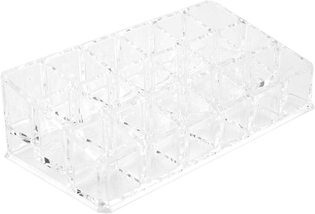 Lipstick Organizer met 18 Slots - Transparante Acryl Houder voor Lipstick en Lipgloss - Make-up Opbergdoos voor Dresser en Vanity
