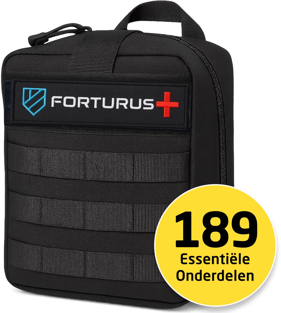 Forturus® Trauma EHBO Kit 189-delig – Professionele EHBO Set & Verbanddoos met Trauma-drukverband, Spalk, CPR-masker & Trauma-schaar in MOLLE-pouch voor Noodpakket, Auto, Thuis & Outdoor – foto 7