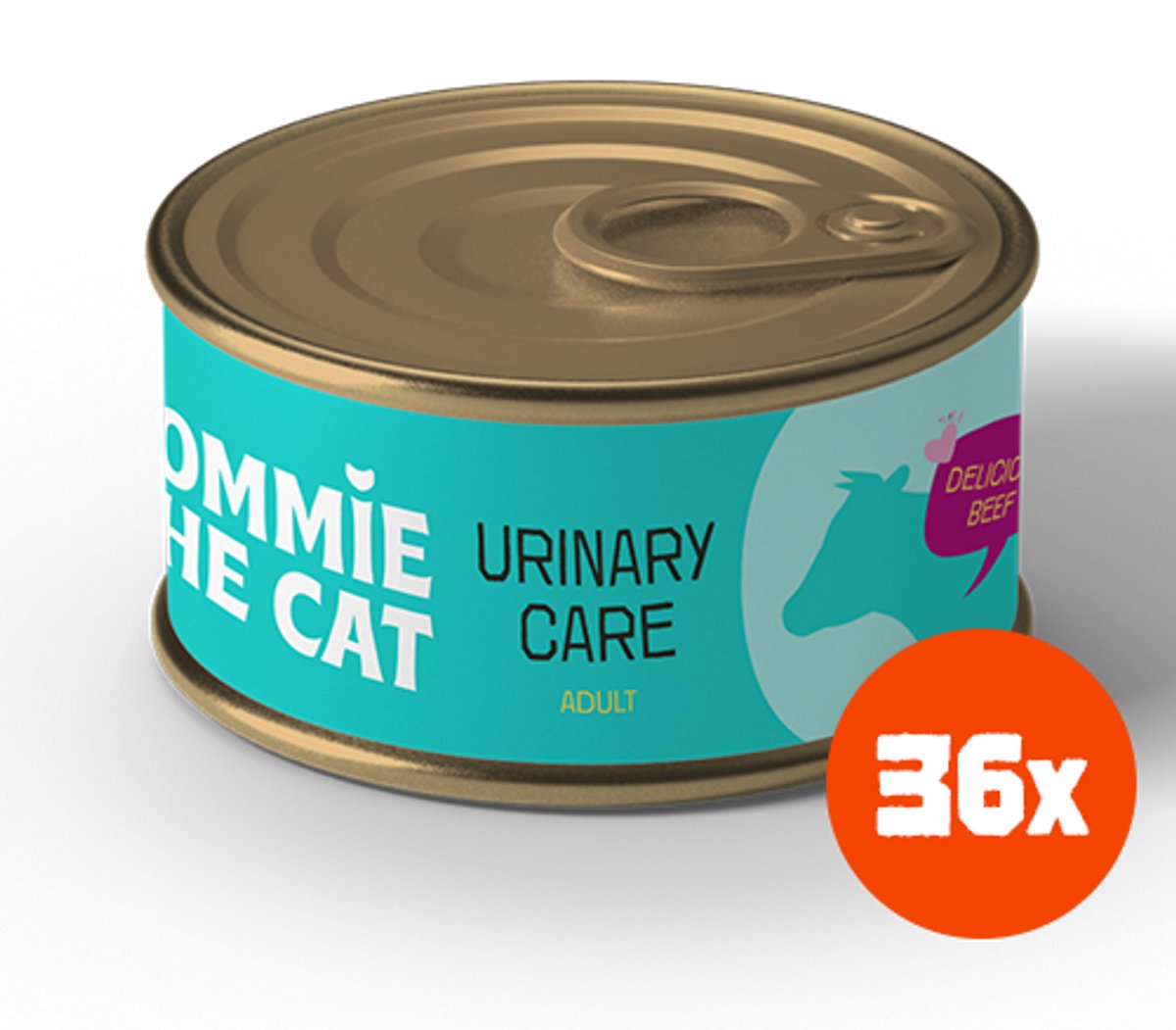 Tommie the Cat - 36 x 90gr - urinary natvoer - kattenvoer tegen blaasgruis - voordeel verpakking - zonder suiker en graanvrij