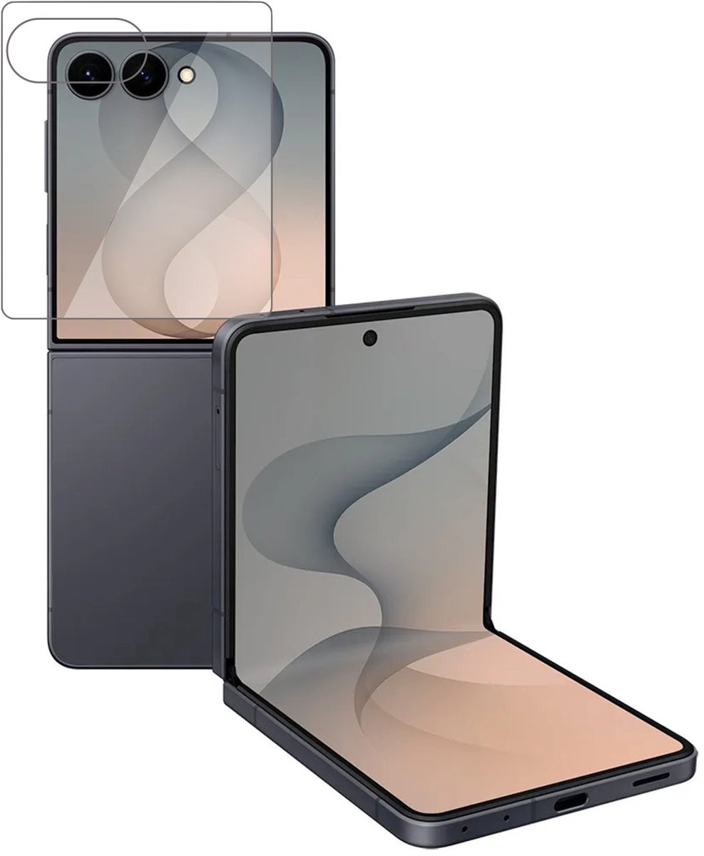Screenprotector geschikt voor Samsung Galaxy Z Flip 8 / Flip 7 – UltraClear Gehard Glas – Case Friendly – 9H Krasbestendig