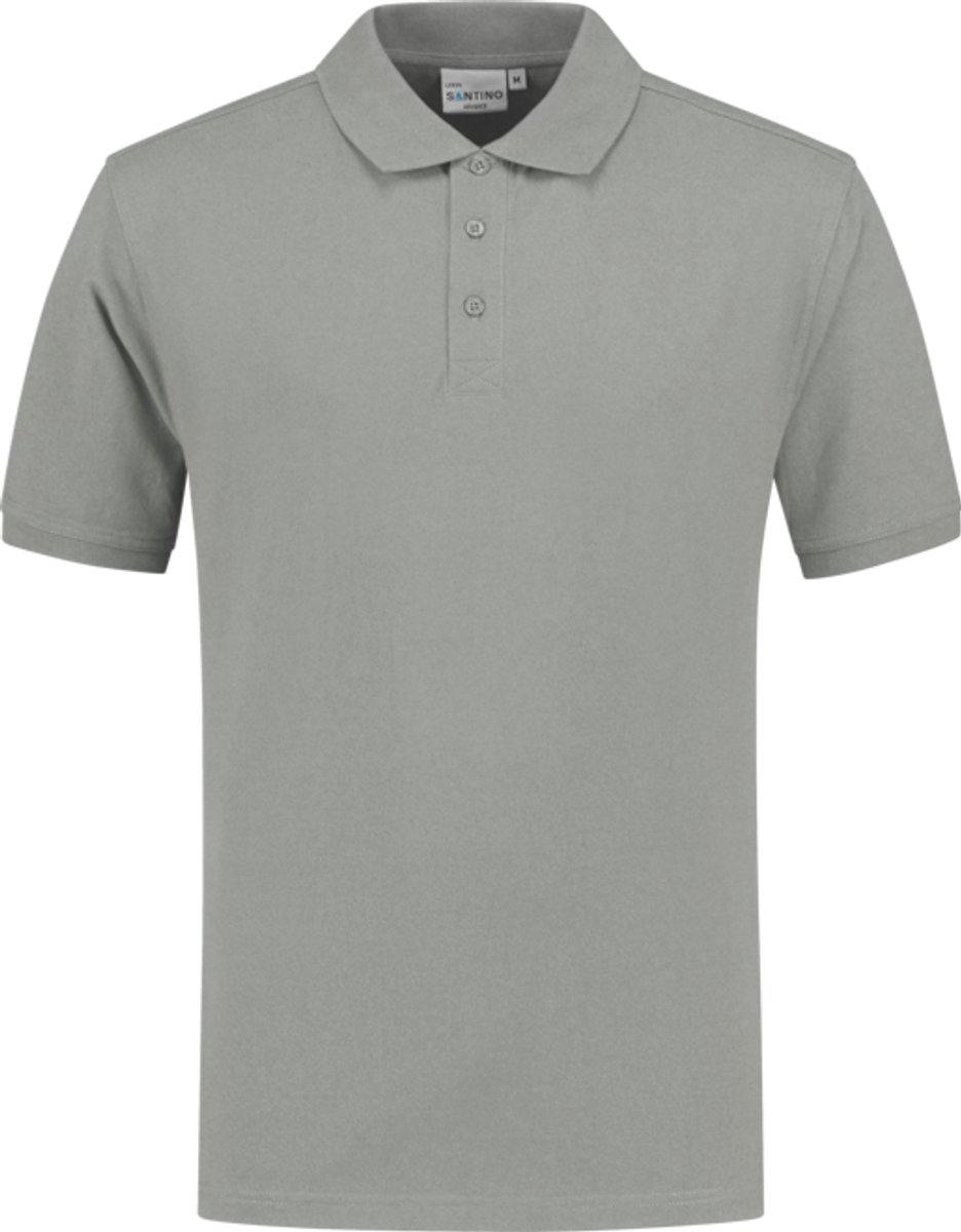 Santino Leeds Poloshirt Heren – Comfort Fit – Korte Mouw – Silver – Maat 5XL