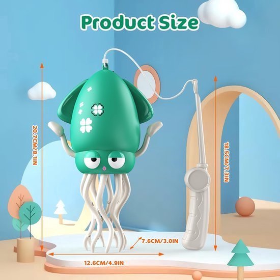 Magische Dansende Octopus - Slimme Obstakel Ontwijkende Robot met LED Lichtshow en Muziek - USB Oplaadbare Kruipende Octopus voor Baby's (Buiktijd) - Elektronisch Beweegbaar Speelgoed - Interactief Cadeau voor Kinderen vanaf 3 Jaar — afbeelding 2