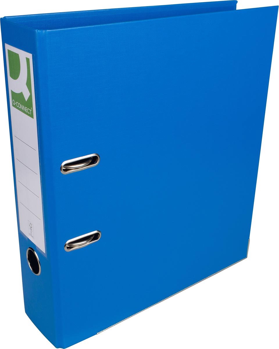 Q-CONNECT ordner, voor ft A4, volledig uit PP, rug van 8 cm, blauw, PAK VAN 10