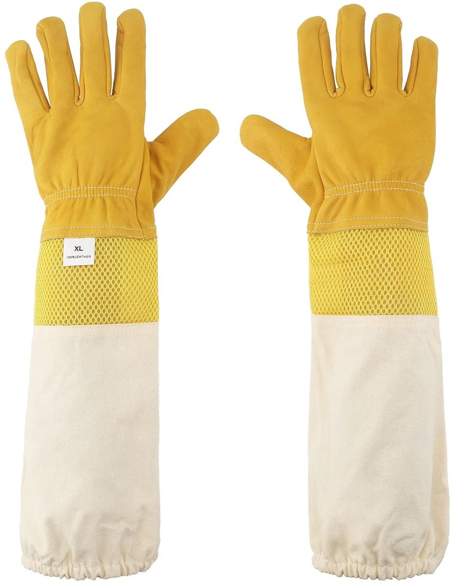 Beekeeper Handschoenen voor Bijenhouden - Gele Bescherming, Ademend en Comfortabel