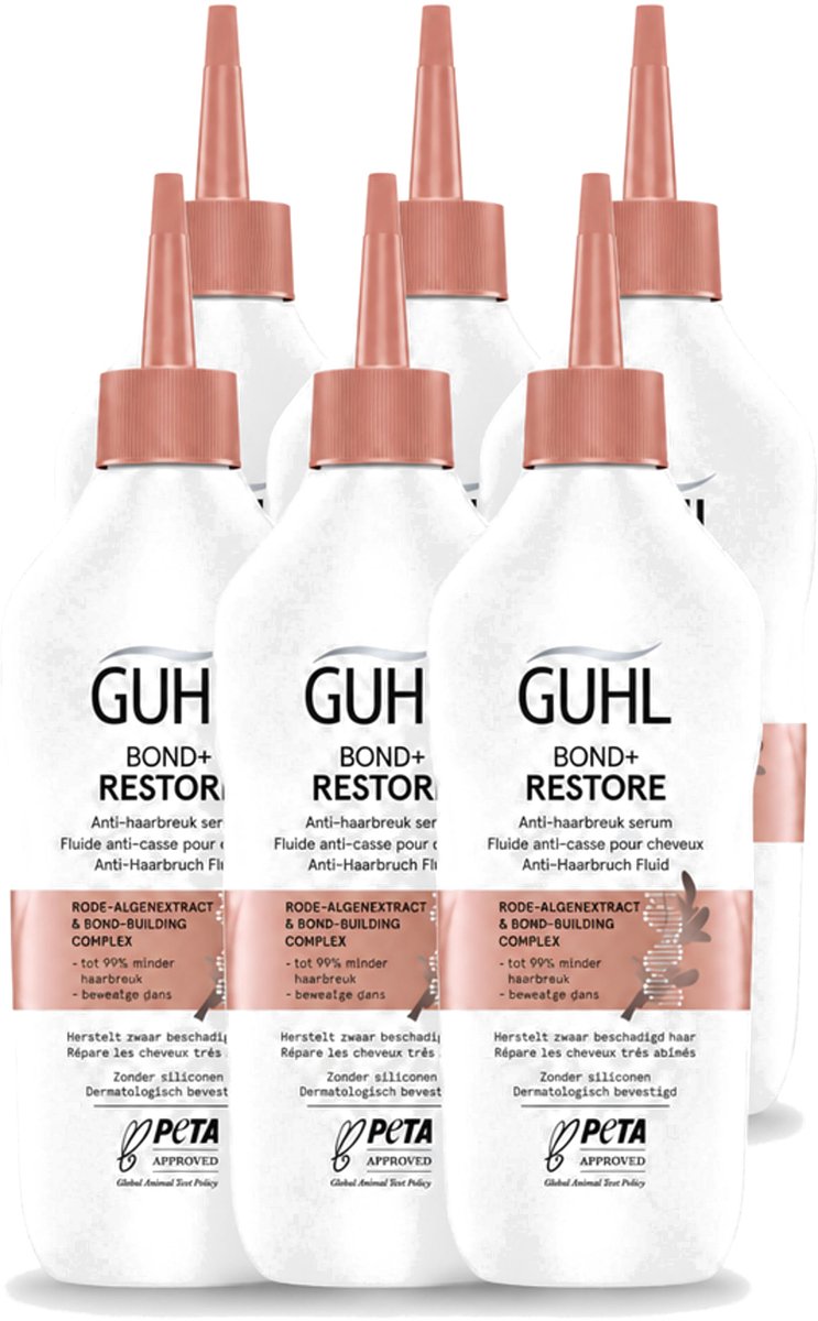 6 x Guhl - Serum - Bond+ Restore Anti-Haarbreuk - 150 ml - Voordeelverpakking - 6 stuks