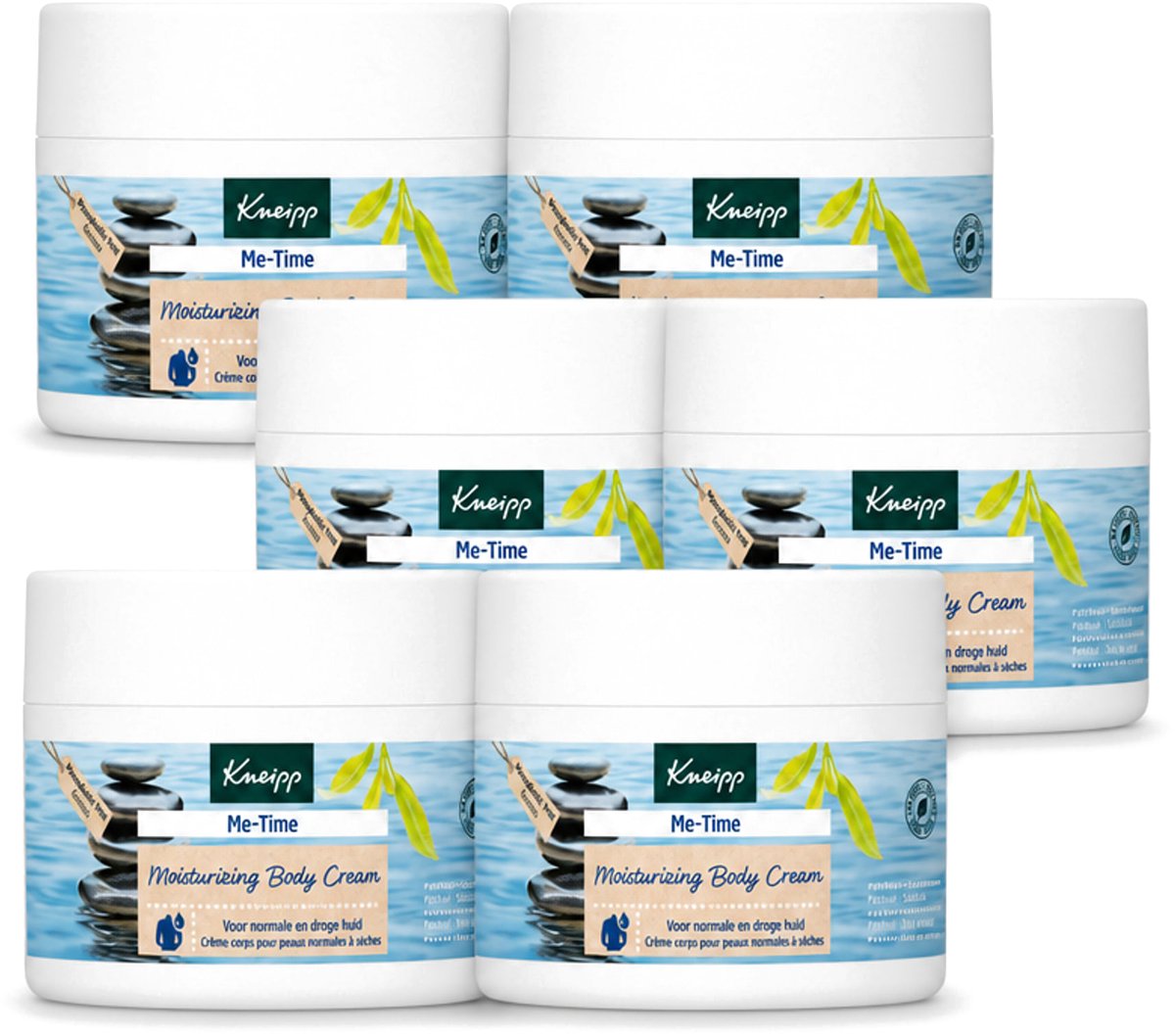 6 x Kneipp - Body crème - Me‑Time - Patchouli & Sandelhout - 200 ml - Voordeelverpakking - 6 stuks