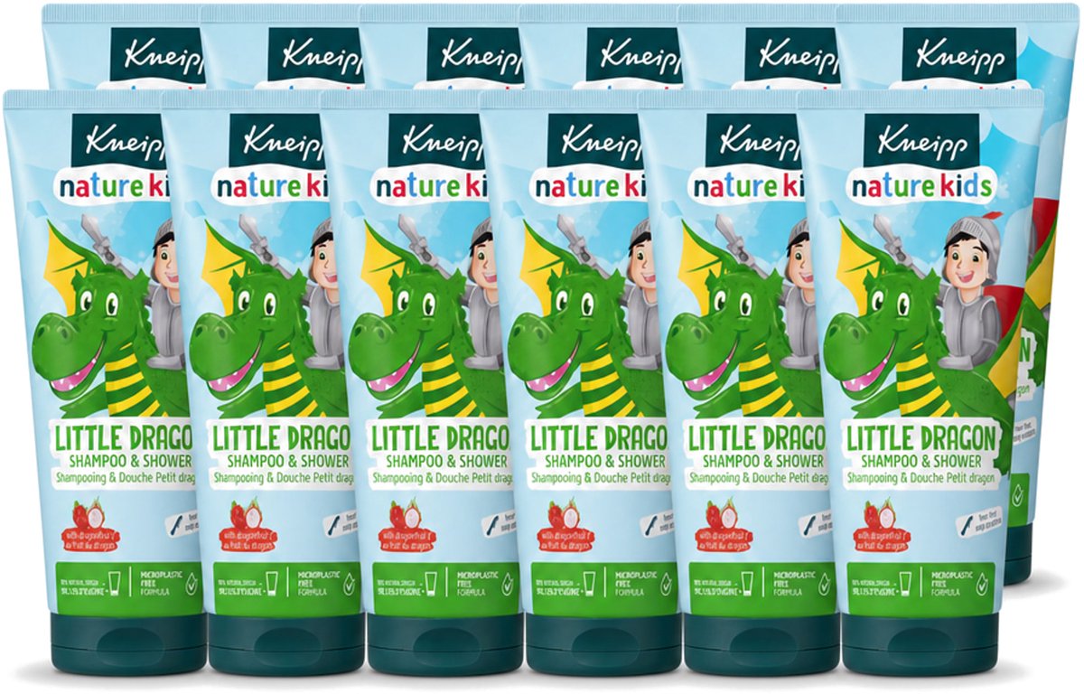 12 x Kneipp - Shampoo & Showergel - Little Dragon - 200 ml - Voordeelverpakking - 12 stuks