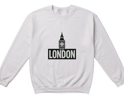 London Sweater – LONDON met Big Ben – Stoere Outfit – Unisex Sweater voor Dames & Heren – Origineel Cadeau