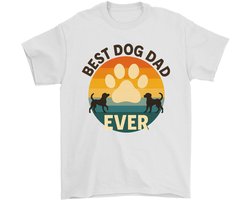 Grappig Vaderdag Shirt – BEST DOG DAD EVER – Unisex T-Shirt voor Dames & Heren – Leuk Cadeau voor Hondenliefhebbers