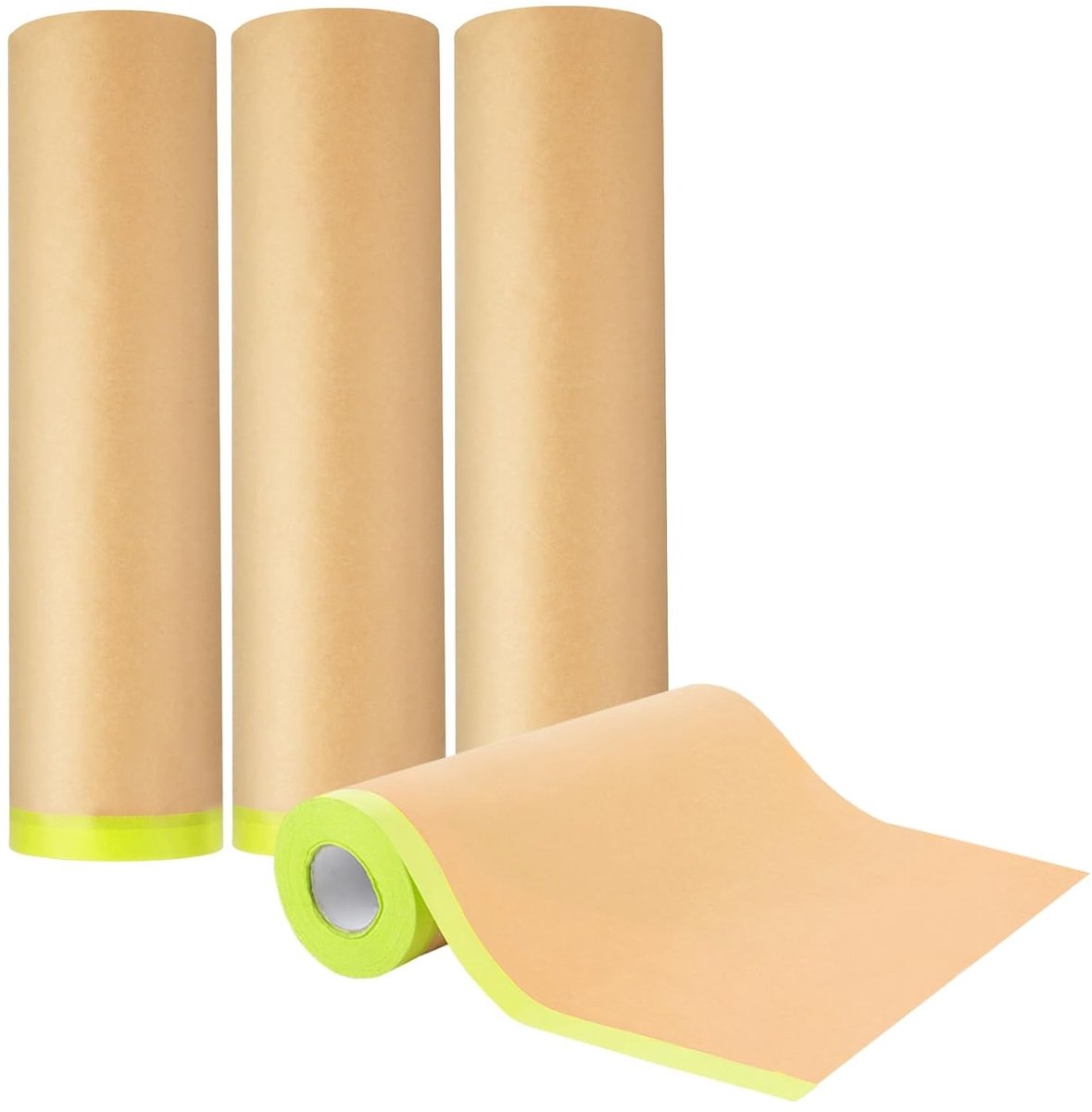 Set van 6 Verfbedekkingspapier, 55 cm x 15 m, Zelfklevende Strips voor Schilderwerk, Maskertape voor Muren en Ramen, Verfafplakpapier en Schilderaccessoires