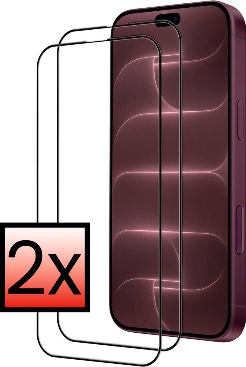 Screenprotector - 2 Stuks - Geschikt voor Apple iPhone 18 Pro Max - Full Cover - Beschermglas - Gehard Glas - Tempered Glass - Screen Protector