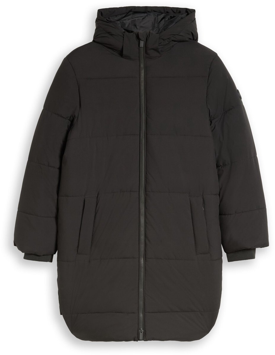 Tom Tailor - Pufferjas met afneembare capuchon - Maat 176 - Coal Mine Grey