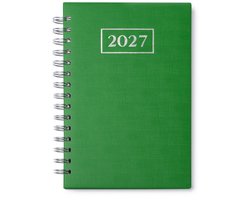 2027 Bureau agenda - Dag agenda - Hardcover spiraal ringband gewatteerde PU-cover in laag relief 352 pagina's- A5