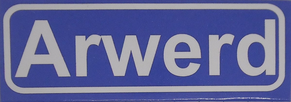 Souv© - koelkast magneet - plaatsnaam bord - kombord - souvenir - koelkastmagneetje - relatiegeschenk Arwerd