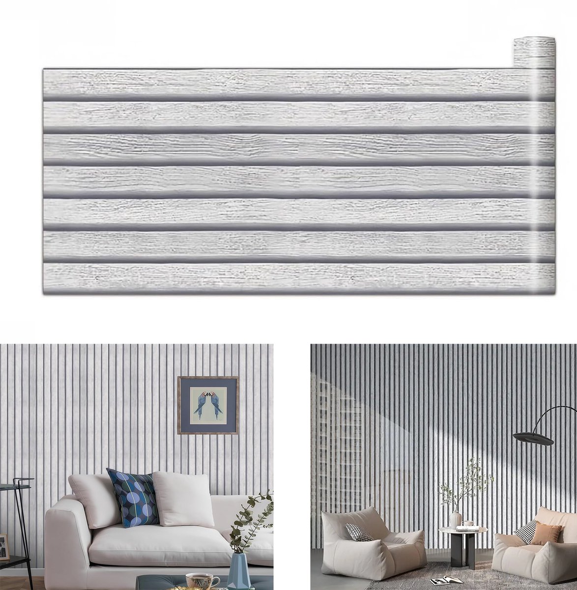 Zelfklevend Behang, Zelfklevende Muurlijst, Hout Met 3d-Effect, Kamerwand Meubelbekleding