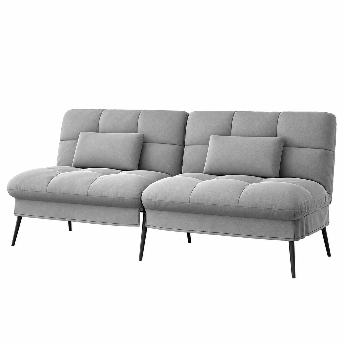 Nyoz 3 zits slaapbank - Bank - Bedbank - Sofa bed - 5 verstelbare standen - 174 cm breed - Afneembare hoes - 174 x 51 x 72 cm