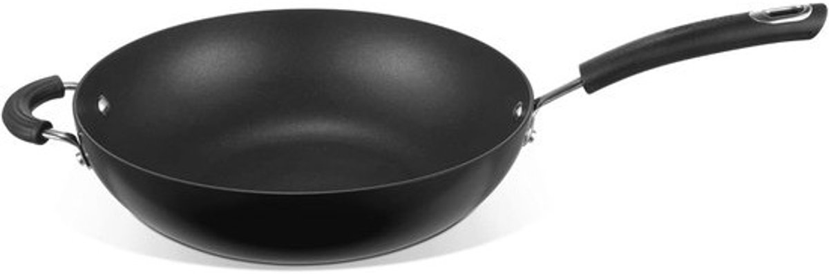 Duurzame 30 cm Wokpan met Non Stick Coating voor Inductie en Oven - Vaatwasmachinebestendig
