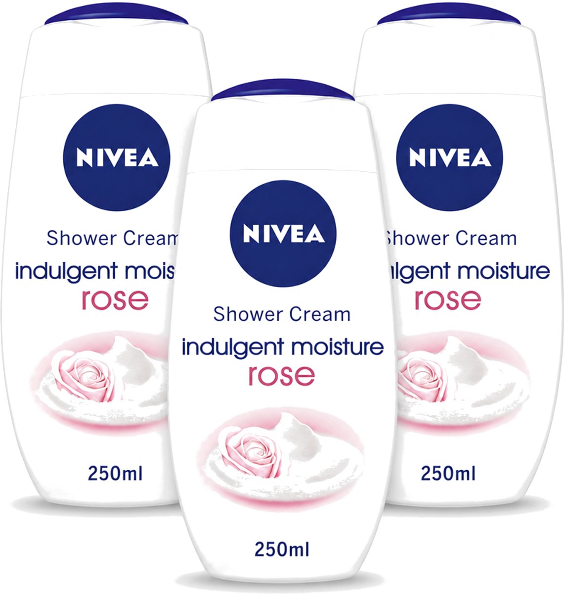 3 x Nivea - Shower Indulgent Moisture Rose Douchecrème - 250 ml - Voordeelverpakking - 3 stuks