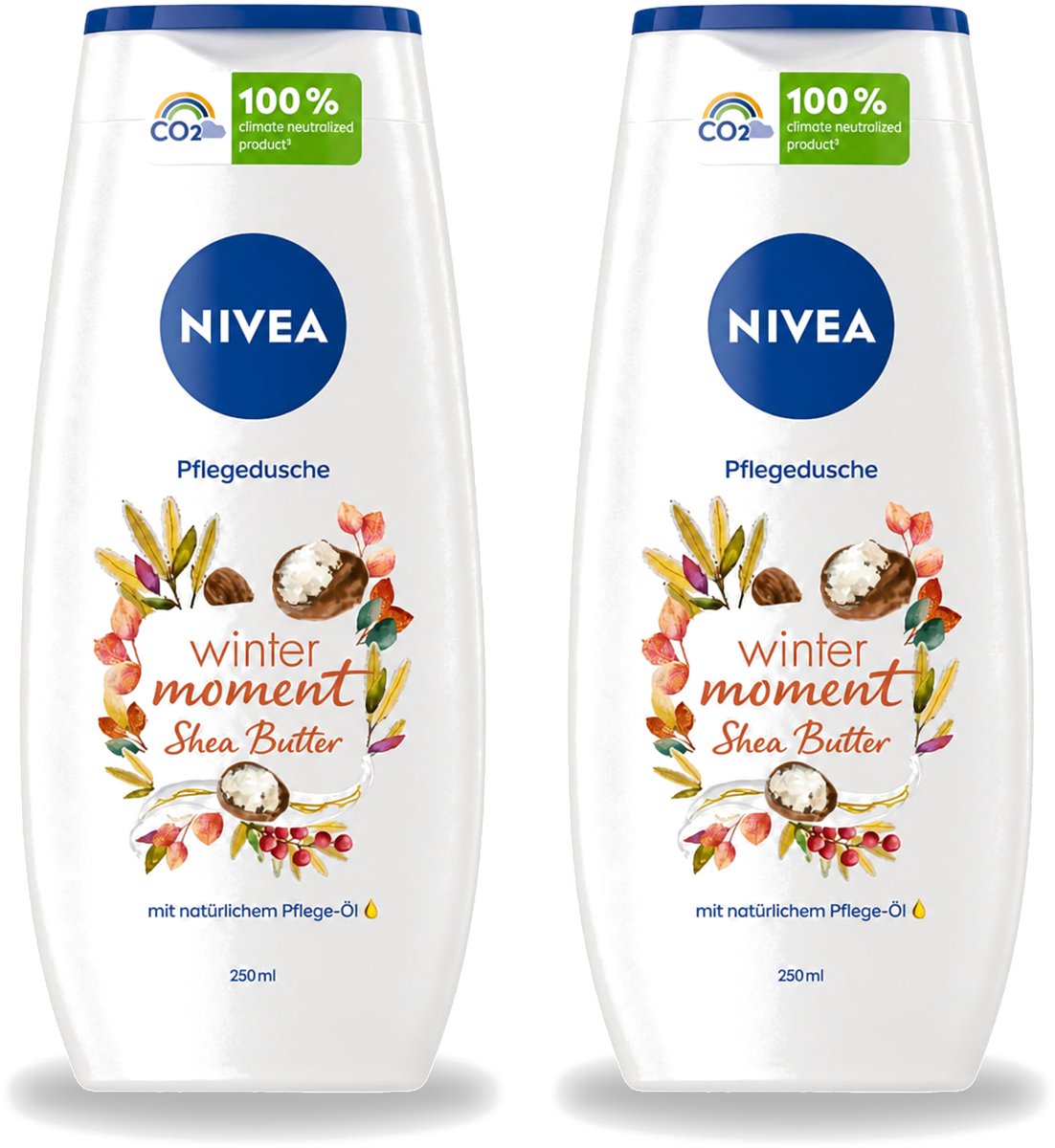 2 x Nivea - Douchegel - Winter Moment Shea Butter - 250 ml - Voordeelverpakking - 2 stuks