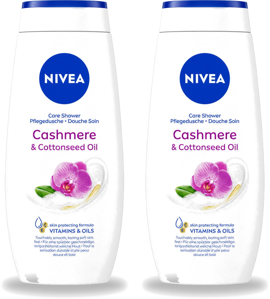 2 x Nivea - Douche Cashmere Moments - Beschermend - 250 ml - Voordeelverpakking - 2 stuks