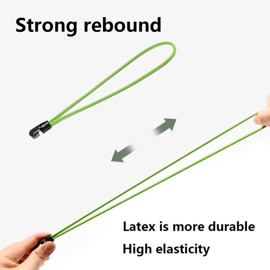 Elastische Tension Rubbers met Haken - 18 Stuks, Ideaal voor Kamperen, Outdoor Activiteiten en Organisatie van Bagage en Huishoudelijke Taken — afbeelding 2