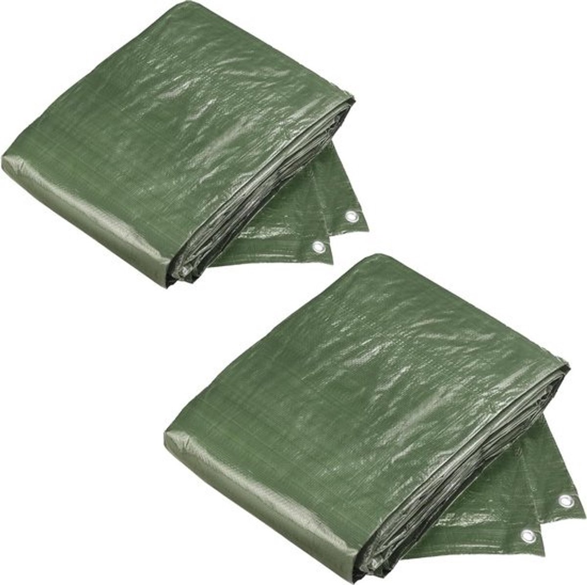 Beschermzeil 2 x 3 m 2 stuks 100 g/m² waterafstotend uv-gestabiliseerd schimmelbestendig tuinzeil polyethyleen afdekzeil