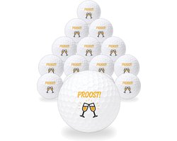 Golfballen Proost - Feest Golf Cadeau - 15 stuks - Wilson - Golfbal met Opdruk