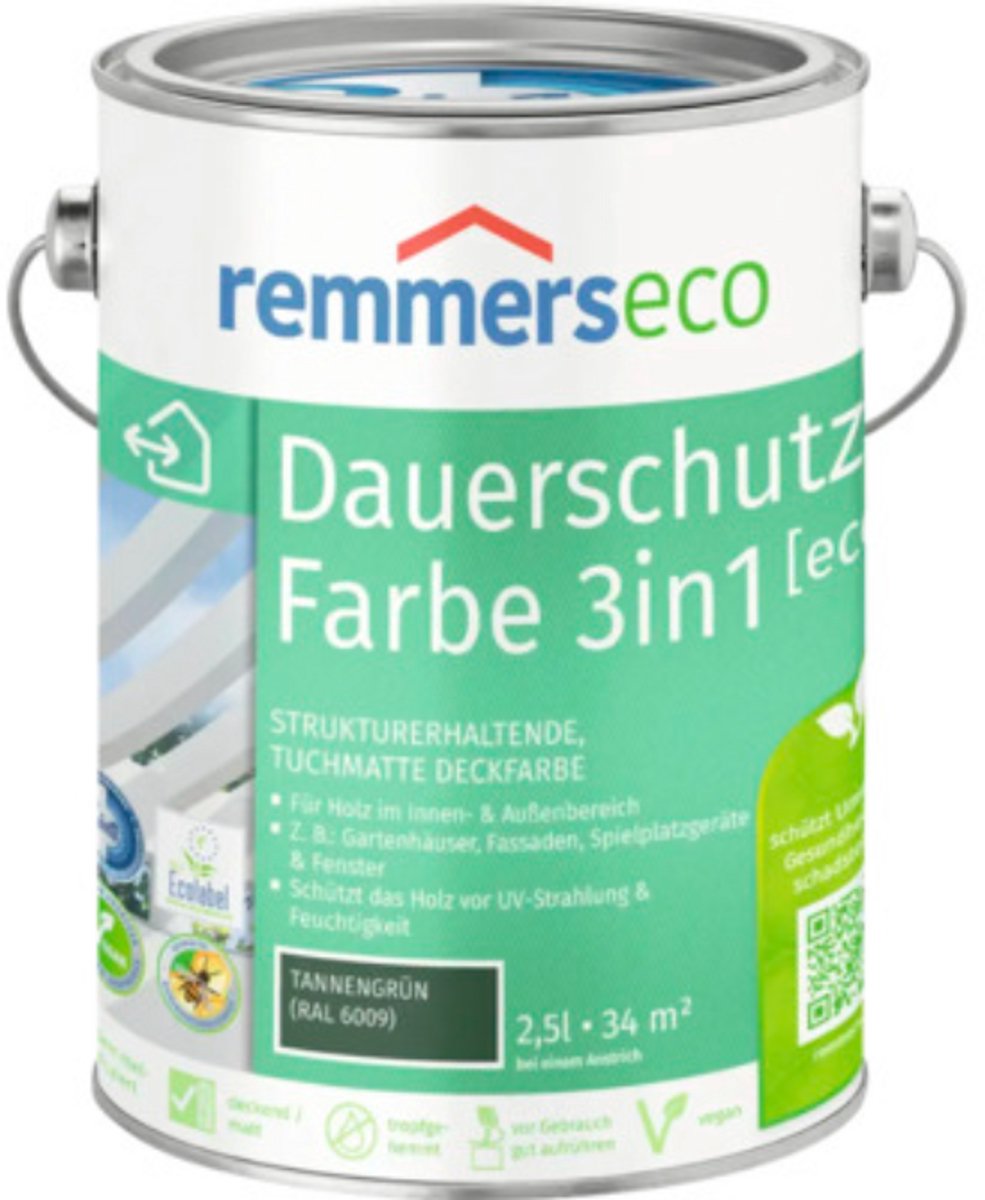 Remmers Oliebeits Color ECO - 2,5l - Dennengroen - Buiten/Binnen
