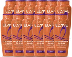 12 x L’Oréal Paris Elvive – Shampoo – Extraordinary Oil Amla – Droog & Krullend Haar – 250 ml - Voordeelverpakking - 12 stuks