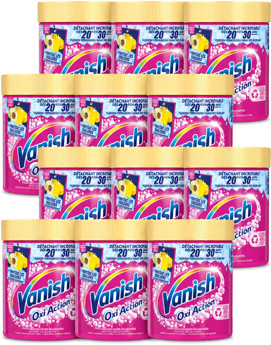 12 x Vanish – Wasbooster Poeder – Oxi Action Gekleurde Was – 470 g - Voordeelverpakking - 12 stuks