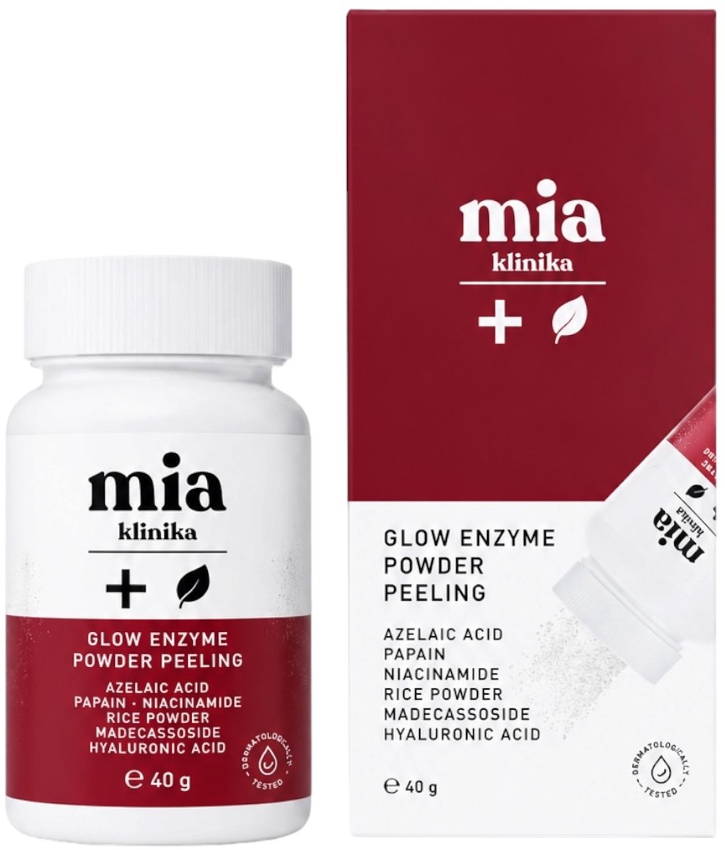 Mia Klinika Glow Enzyme Powder Peeling - Gezichtspeeling - Azelaïnezuur & Papaïne - Niacinamide & Hyaluronzuur - 40 g